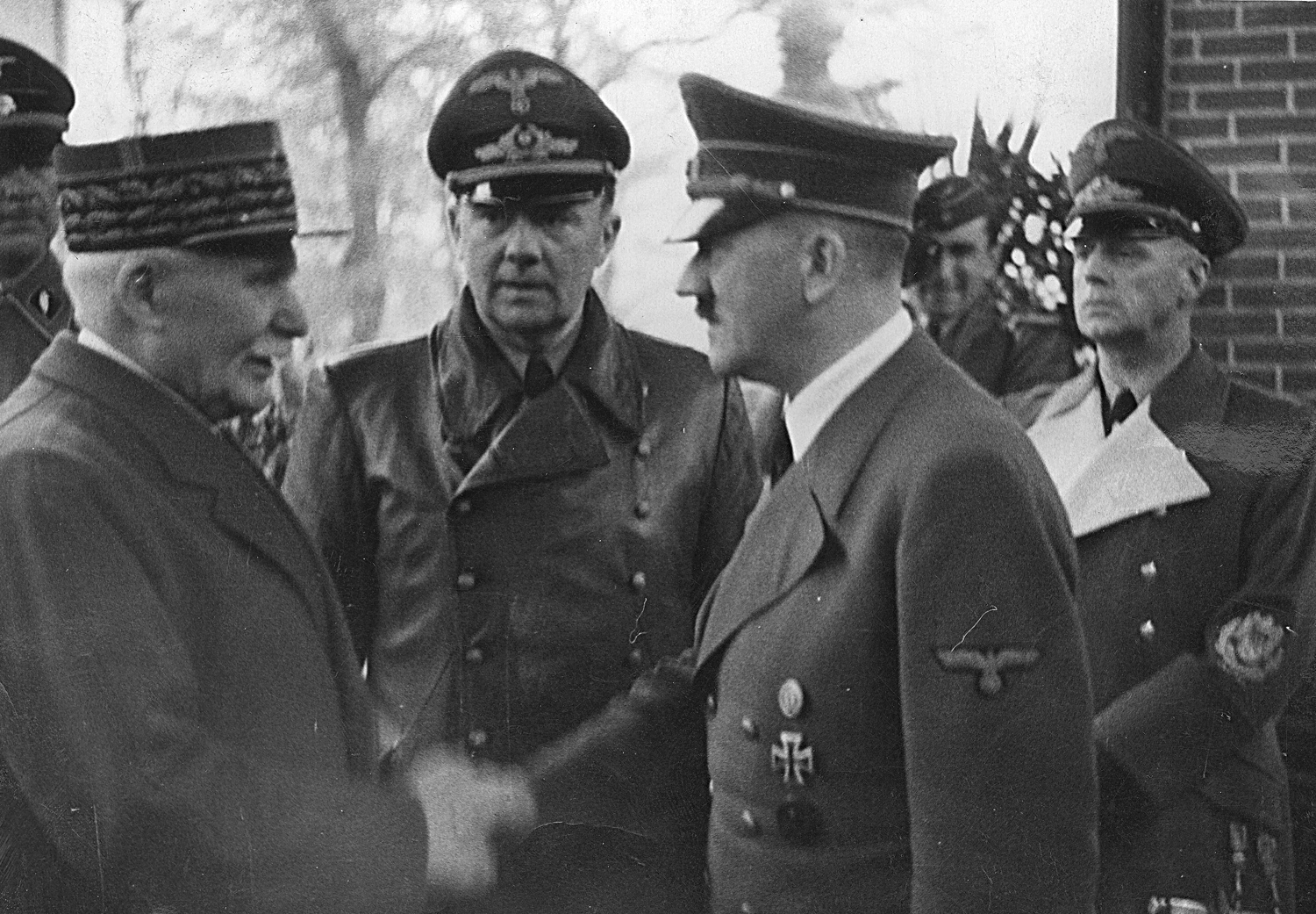 Philippe Pétain and Adolf Hitler in Montoire sur le Loir, France